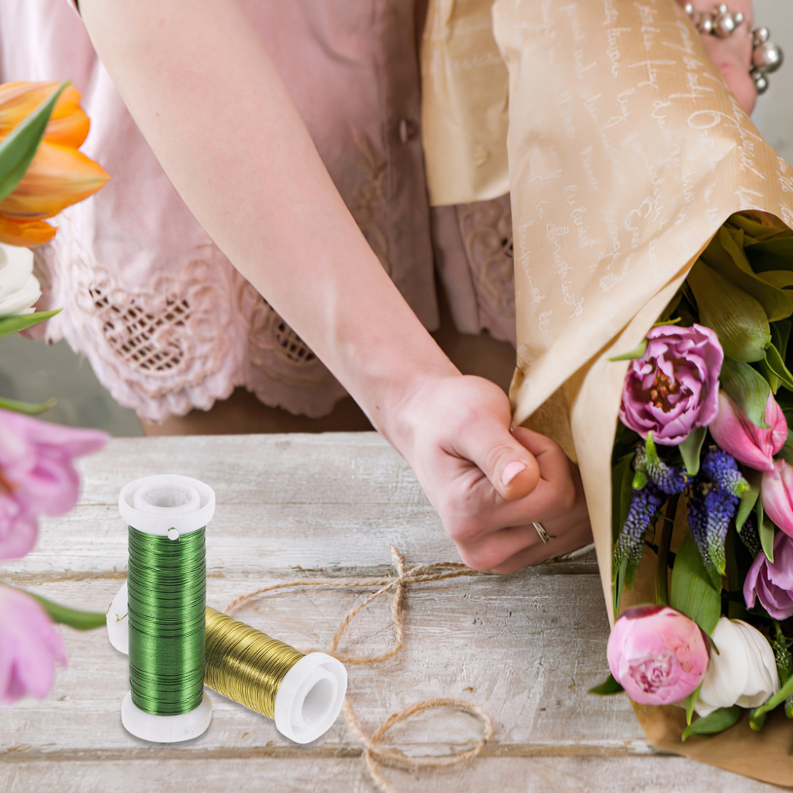 2 roleki drutu do tworzenia kw – Wire Stem Florist recenzja i cena